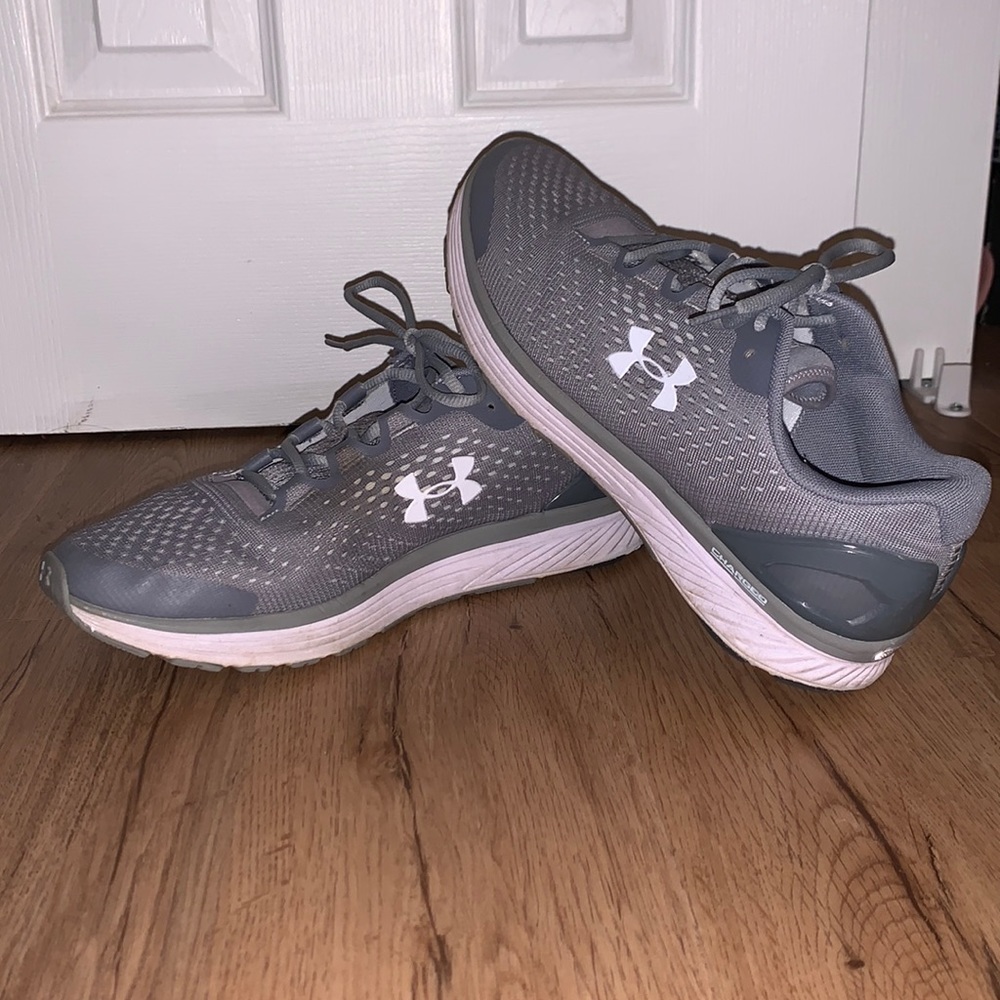 Grey Charged Bandit 4 UnderArmour Running Shoes
